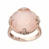 Lavish By TJM 18k Rose Gold Over Silver Rose Quartz & Marcasite Circle Ring -Lavish by TJM Shop unnamed file 103
