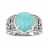 Lavish By TJM Sterling Silver Amazonite Cabochon & Marcasite Dome Ring -Lavish by TJM Shop unnamed file 127