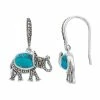 Lavish By TJM Sterling Silver Turquoise Elephant Drop Earrings -Lavish by TJM Shop unnamed file 163