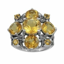 Lavish By TJM Sterling Silver Citrine Ring
