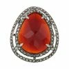 Lavish By TJM Sterling Silver Red Agate & Marcasite With White Topaz Ring -Lavish by TJM Shop unnamed file 171