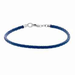 Lavish By TJM Blue Braided Leather Cord Bracelet