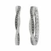 Lavish By TJM Sterling Silver White Crystal & Marcasite Hoop Earrings -Lavish by TJM Shop unnamed file 186