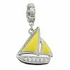 Lavish By TJM Sterling Silver Marcasite Yacht Charm