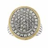 Lavish By TJM Two Tone Sterling Silver Marcasite Oval Ring -Lavish by TJM Shop unnamed file 199