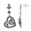 Lavish By TJM Sterling Silver Sky Blue Topaz & Marcasite Heart Drop Earrings -Lavish by TJM Shop unnamed file 227