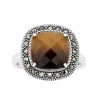 Lavish By TJM Sterling Silver Cushion Tiger's Eye & Marcasite Ring 2 Lavish By TJM Sterling Silver Cushion Tiger's Eye & Marcasite Ring -Lavish by TJM Shop unnamed file 25