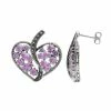Lavish By TJM Sterling Silver Pink CZ & Marcasite Heart Earrings 2 Lavish By TJM Sterling Silver Pink CZ & Marcasite Heart Earrings -Lavish by TJM Shop unnamed file 256