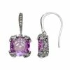 Lavish By TJM Sterling Silver Lab-Created Amethyst & Marcasite Drop Earrings 1 Lavish By TJM Sterling Silver Lab-Created Amethyst & Marcasite Drop Earrings -Lavish by TJM Shop unnamed file 275