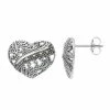 Lavish By TJM Sterling Silver Marcasite Filigree Heart Stud Earrings -Lavish by TJM Shop unnamed file 280
