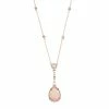 Lavish By TJM 18k Rose Gold Over Silver Rose Quartz & Marcasite Teardrop Pendant -Lavish by TJM Shop unnamed file 282