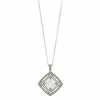 Lavish By TJM Sterling Silver Cubic Zirconia Square Pendant Necklace -Lavish by TJM Shop unnamed file 318