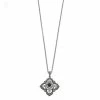 Lavish By TJM Sterling Silver Black Spinel, Marcasite & Cubic Zirconia Accent Filigree Pendant Necklace -Lavish by TJM Shop unnamed file 319