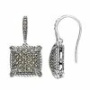 Lavish By TJM Sterling Silver Marcasite Dangle Earrings