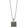 Lavish By TJM Sterling Silver Marcasite Pave Cushion Pendant Necklace -Lavish by TJM Shop unnamed file 331