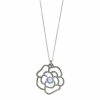 Lavish By TJM Sterling Silver Lab-Created Blue Quartz & Marcasite Rose Pendant -Lavish by TJM Shop unnamed file 337