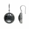 Lavish By TJM Sterling Silver Hematite Halo Drop Earrings -Lavish by TJM Shop unnamed file 345