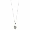 Lavish By TJM Sterling Silver Drusy & Marcasite Dangle Pendant Necklace Gray -Lavish by TJM Shop unnamed file 402