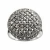 Lavish By TJM Sterling Silver Marcasite Woven Dome Ring -Lavish by TJM Shop unnamed file 404