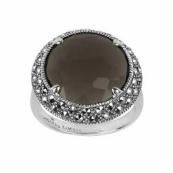 Lavish By TJM Sterling Silver Smoky Quartz Ring