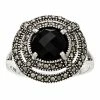 Lavish By TJM Sterling Silver Black Onyx & Marcasite Circle Ring -Lavish by TJM Shop unnamed file 45