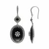 Lavish By TJM Sterling Silver Onyx Flower Halo Drop Earrings -Lavish by TJM Shop unnamed file 54