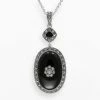Lavish By TJM Sterling Silver Onyx Flower Pendant -Lavish by TJM Shop unnamed file 70