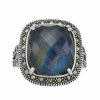 Lavish By TJM Sterling Silver Crystal Labradorite Doublet & Marcasite Ring -Lavish by TJM Shop unnamed file 83
