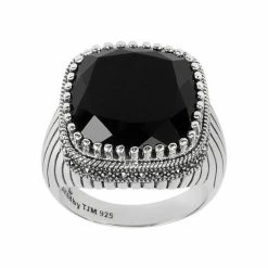 Lavish By TJM Sterling Silver Onyx Ring