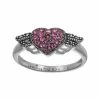 Lavish By TJM Sterling Silver Pink Crystal Angel Heart Ring -Lavish by TJM Shop unnamed file 92