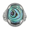 Lavish By TJM Sterling Silver Oval Abalone & Marcasite Cocktail Ring -Lavish by TJM Shop unnamed file 94